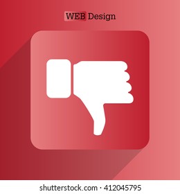 Vector hand with thumb down icon