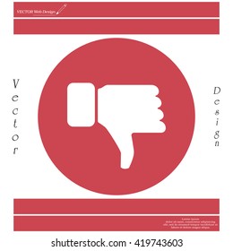 Vector hand with thumb down icon