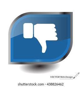 Vector hand with thumb down icon