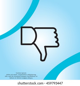 Vector hand with thumb down icon