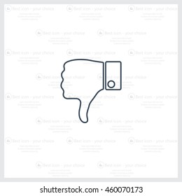 Vector hand with thumb down icon