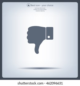 Vector hand with thumb down icon