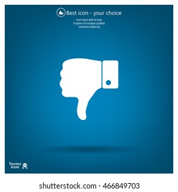 Vector hand with thumb down icon