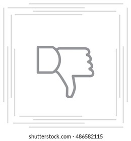 Vector hand with thumb down icon