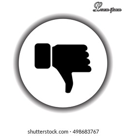 Vector hand with thumb down icon