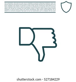 Vector hand with thumb down icon