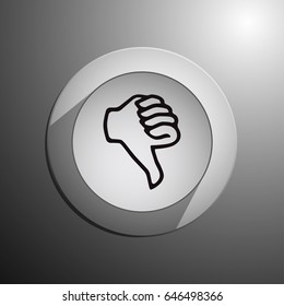 Vector hand with thumb down icon