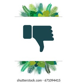 Vector hand with thumb down icon. vector illustration