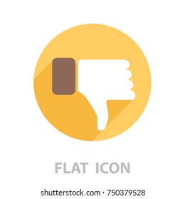 Vector hand with thumb down icon. vector illustration