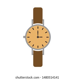 vector hand wrist watch icon, wristwatch illustration isolated - clock icon - Vector