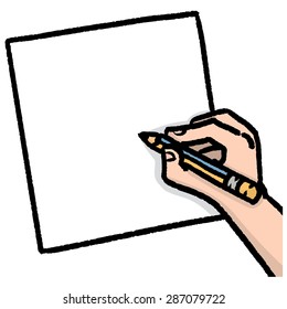 vector of hand writing on paper