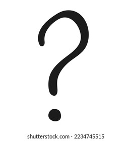 Vector Hand writing Question Mark isolated on white background