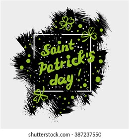 Vector hand writing Saint Patrick's day background