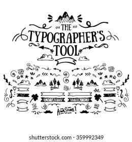 vector hand writing typography tool