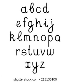 Vector hand written alphabet