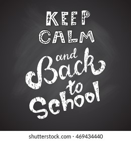 Vector hand written lettering quote. Modern calligraphy phrase. Back to school.