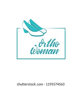Vector hand written lettering signboard set for orthopedic stores in the style of a flat lay. Use it for signboards, shop decoration, posters, price tags, flyers, labels.