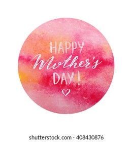 Vector hand written quote "My mom is the best". T-shirt, poster, mother's day card design. Modern calligraphy, lettering. Watercolor background