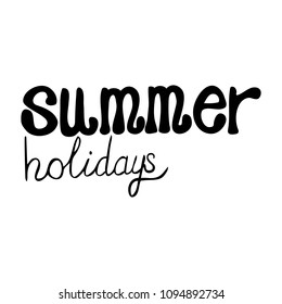 vector hand written summer lettering