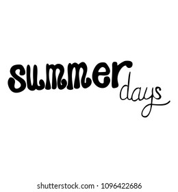 vector hand written summer lettering