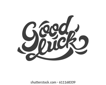 Vector Hand Written Text Good Luck