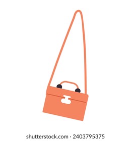 Vector handbags for women on white background.