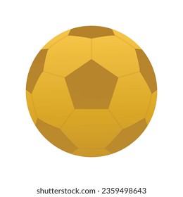 Vector handball ball in golden color.