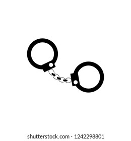 Vector Handcuffs Handcuffs Icon Stock Vector (Royalty Free) 1242298801 ...