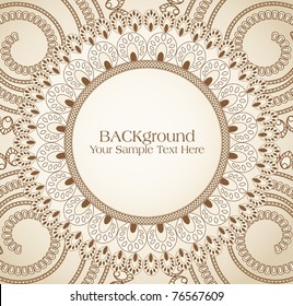 vector hand-drawn abstract flowers pattern