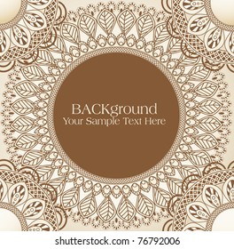 vector hand-drawn abstract flowers pattern