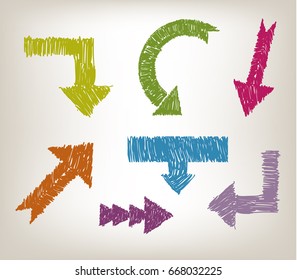 Vector - Hand-drawn arrow symbols collection