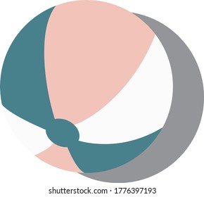 Vector hand-drawn beach ball illustration graphic resource