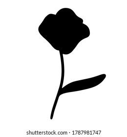 Flower One Line Drawing Black Line Stock Illustration 1920953378