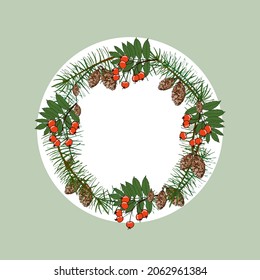 Vector of a hand-drawn Christmas card. Design for invitations and greeting cards.