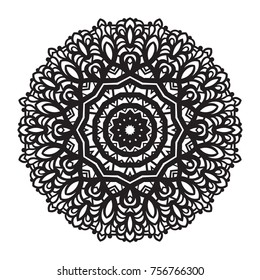 Vector hand-drawn circular pattern, mandala, medallion. Suitable for use in the design of vintage postcards, wedding invitations, posters, luxury items, textiles and much more.


