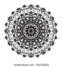 Vector hand-drawn circular pattern, mandala, medallion. Suitable for use in the design of vintage postcards, wedding invitations, posters, luxury items, textiles and much more.

