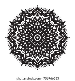 Vector hand-drawn circular pattern, mandala, medallion. Suitable for use in the design of vintage postcards, wedding invitations, posters, luxury items, textiles and much more.

