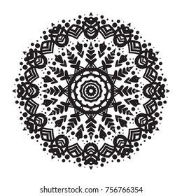Vector hand-drawn circular pattern, mandala, medallion. Suitable for use in the design of vintage postcards, wedding invitations, posters, luxury items, textiles and much more.

