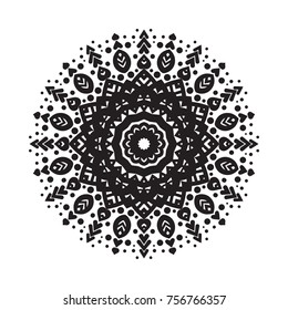Vector hand-drawn circular pattern, mandala, medallion. Suitable for use in the design of vintage postcards, wedding invitations, posters, luxury items, textiles and much more.

