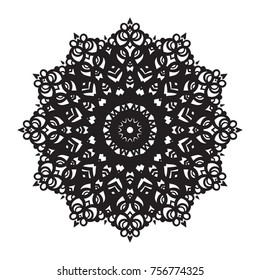Vector hand-drawn circular pattern, mandala, medallion. Suitable for use in the design of vintage postcards, wedding invitations, posters, luxury items, textiles and much more.
