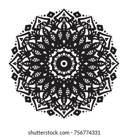 Vector hand-drawn circular pattern, mandala, medallion. Suitable for use in the design of vintage postcards, wedding invitations, posters, luxury items, textiles and much more.
