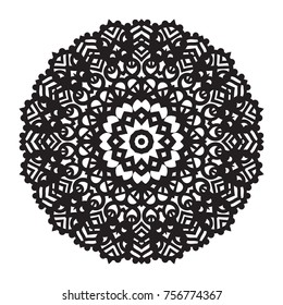 Vector hand-drawn circular pattern, mandala, medallion. Suitable for use in the design of vintage postcards, wedding invitations, posters, luxury items, textiles and much more.
