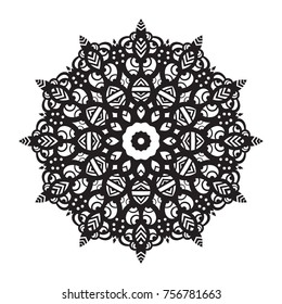 Vector hand-drawn circular pattern, mandala, medallion. Suitable for use in the design of vintage postcards, wedding invitations, posters, luxury items, textiles and much more.

