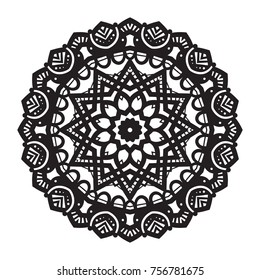 Vector hand-drawn circular pattern, mandala, medallion. Suitable for use in the design of vintage postcards, wedding invitations, posters, luxury items, textiles and much more.
