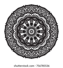 Vector hand-drawn circular pattern, mandala, medallion. Suitable for use in the design of vintage postcards, wedding invitations, posters, luxury items, textiles and much more.
