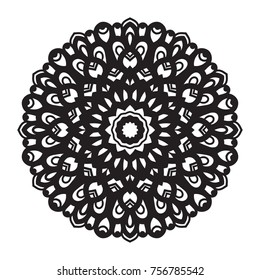 Vector hand-drawn circular pattern, mandala, medallion. Suitable for use in the design of vintage postcards, wedding invitations, posters, luxury items, textiles and much more.
