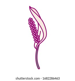 vector handdrawn cute plant clip art exotic flower