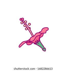 vector handdrawn cute plant clip art exotic flower