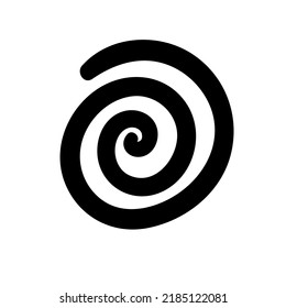 Vektor handgezeichnet doodle Spirale. Zierelement aus Cartoon