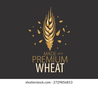 Vector hand-drawn emblem for wheat producers